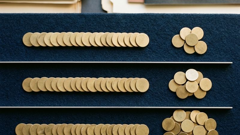 Three groups of tokens illustrating different shares of a long-term gain.