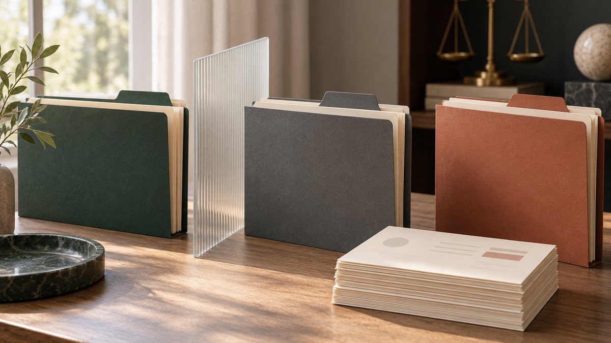 Separate blank jurisdiction folders beside a document index.